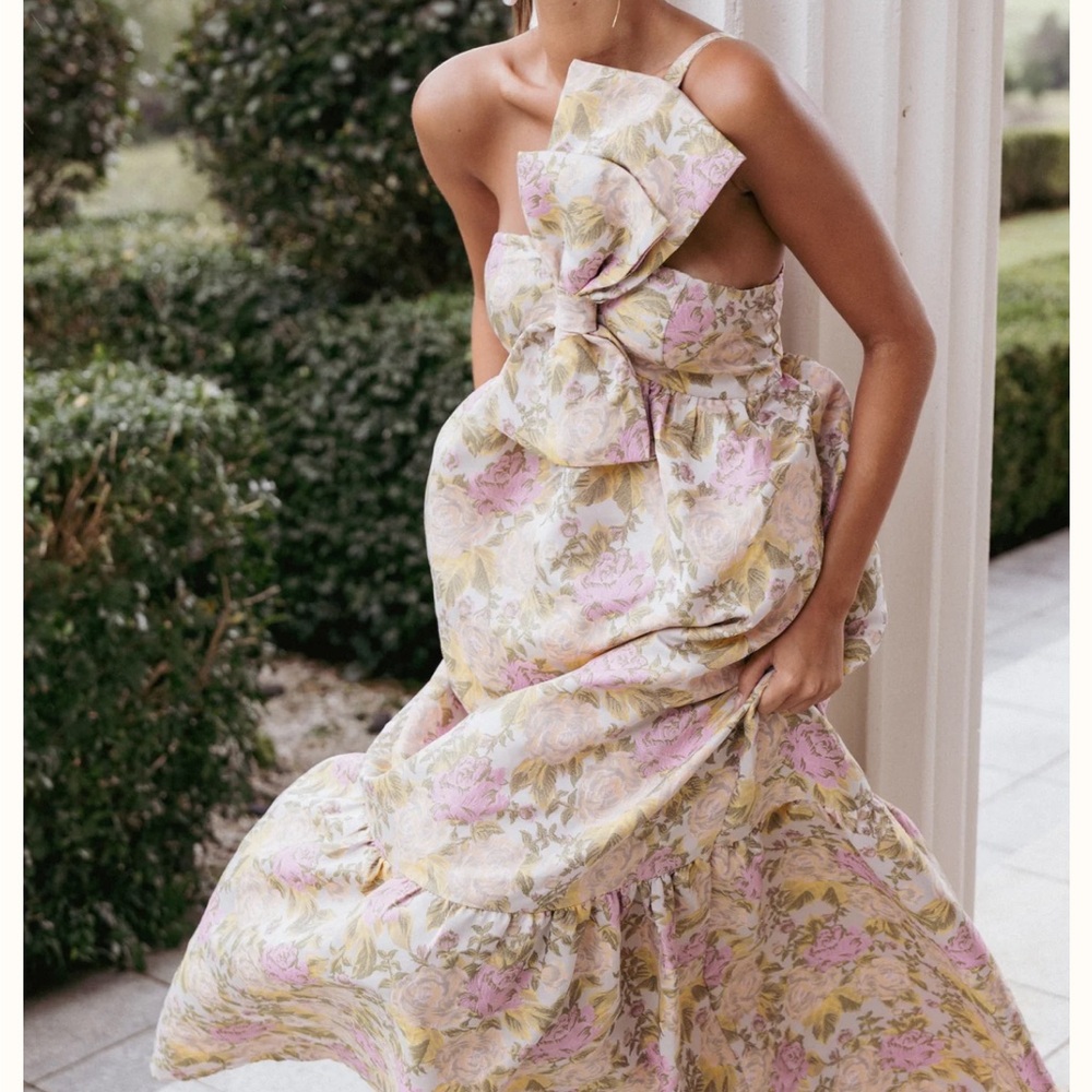 Petal & Pup Pink and Cream Floral Maxi Dress